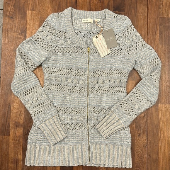 Anthropologie Sweaters - NWT / Anthropologie / Medium / Blue/Bleu Zipper Cardigan